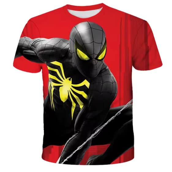 Black and Yellow Spider-Man Anti-Ock Suit T-shirt for Kids