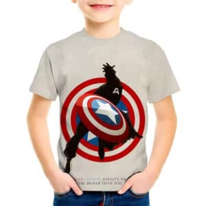 Captain America Courage Shield Gray T-shirt for Children