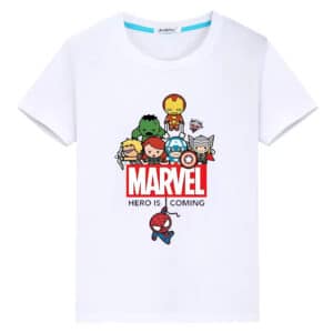 Chibi Marvel Characters Hero Is Coming Children's T-shirt