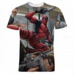 Deadpool Action Packed Fight Scene Art Children's T-shirt