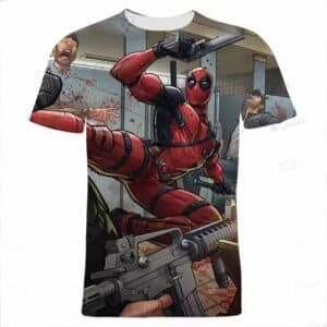 Deadpool Action Packed Fight Scene Art Children's T-shirt