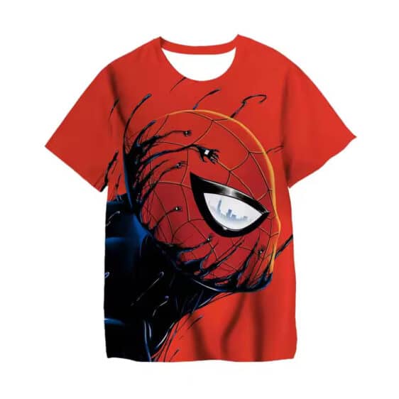 Dynamic Venom Symbiote Spider-Man Face T-shirt for Children