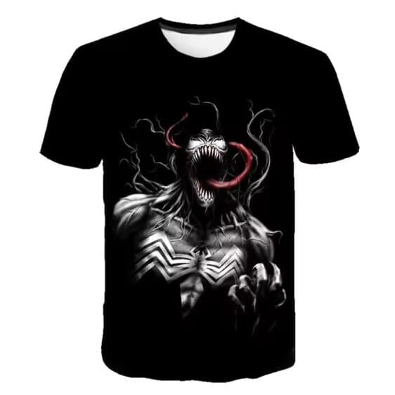 Enraging Venom Power Pose Shadow Black Boys' T-shirt