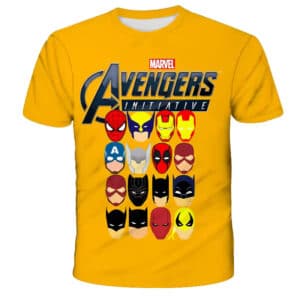 Marvel Avengers Initiative Iconic Masks T-shirt for Children