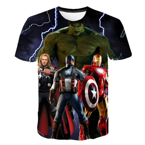 Marvel Avengers Thunderstorm Hero Team Black Kids T-shirt