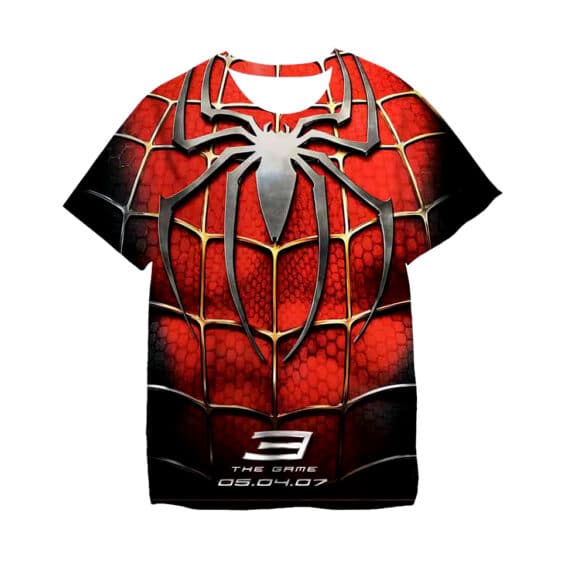 Spider-Man 3 The Game Web Poster Art Red Kids T-Shirt