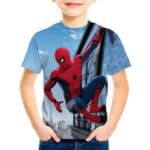 Spider-Man Homecoming Cityscape Blue Children's T-shirt