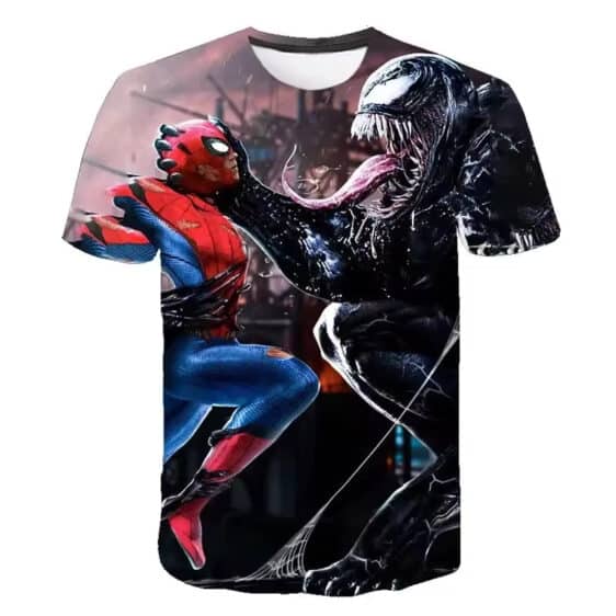 Spider-Man vs. Venom Showdown Battle Black Kids T-shirt