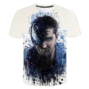 Tom Hardy Venom Paint Splatter Art White Kids T-shirt