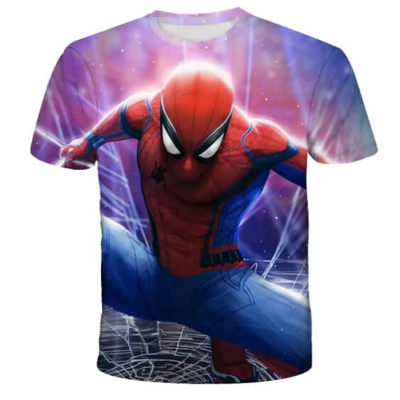 Vibrant Web-Slinging Spider-Man Action Children's T-shirt