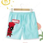 Adorable Deadpool Chibi Marvel Cartoon Shorts for Kids,