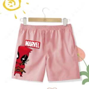 Adorable Deadpool Chibi Marvel Cartoon Shorts for Kids,