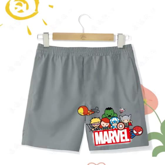 Adorable Marvel Characters Chibi Art Children's Shorts