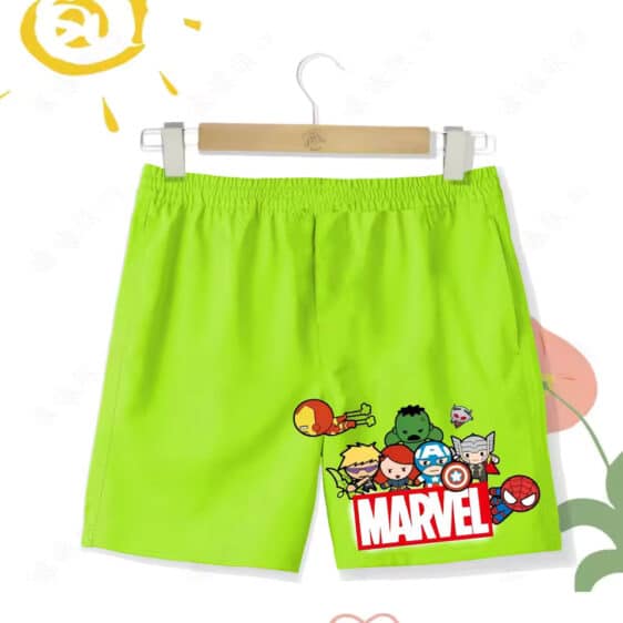 Adorable Marvel Characters Chibi Art Children's Shorts