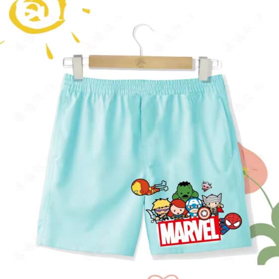 Adorable Marvel Characters Chibi Art Children's Shorts