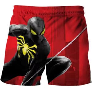 Black Yellow Spider-Man Anti-Ock Suit Red Children's Shorts