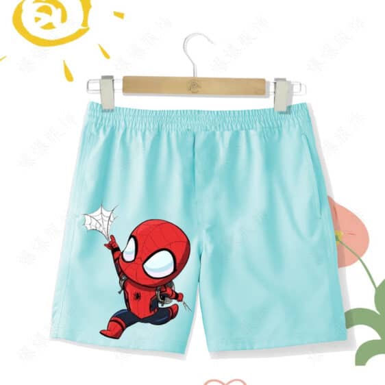 Cute Spider-Man Web Chibi Cartoon Art Shorts for Children