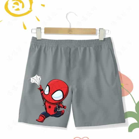 Cute Spider-Man Web Chibi Cartoon Art Shorts for Children