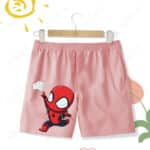 Cute Spider-Man Web Chibi Cartoon Art Shorts for Children