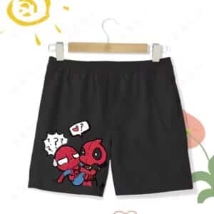 Funny Chibi Spider-Man Deadpool Graphic Shorts for Children