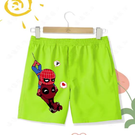 Funny Spider-Man & Deadpool Cartoon Duo Shorts for Children