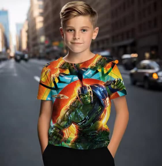 Gladiator Hulk Arena Battle Multicolor T-shirt for Children