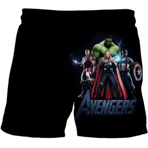 Iconic Avengers Superheroes Squad Black Children's Shorts