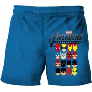 Marvel Avengers Initiative Head Icons Shorts for Boys