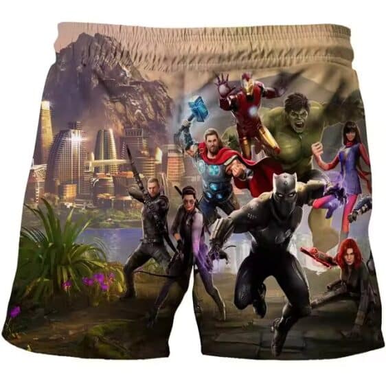 Marvel Avengers Wakanda Action Battle Scene Shorts for Kids