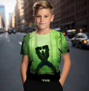 Marvel Cartoons Hulk Forest Fury Green T-shirt for Kids