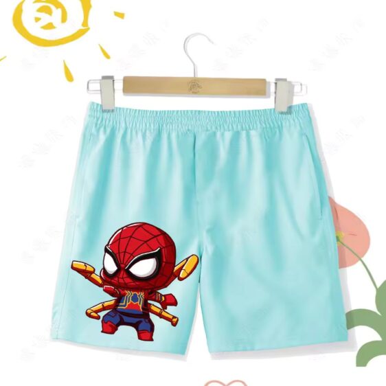 Marvel Iron Spider-man Chibi Cartoon Art Children's Shorts