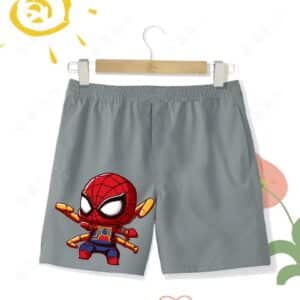 Marvel Iron Spider-man Chibi Cartoon Art Children's Shorts