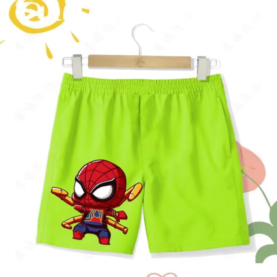 Marvel Iron Spider-man Chibi Cartoon Art Children's Shorts