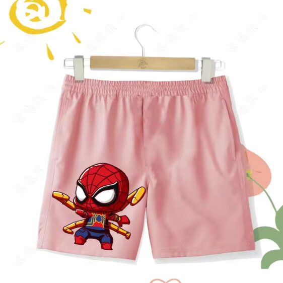 Marvel Iron Spider-man Chibi Cartoon Art Children's Shorts