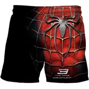 Spider-Man 3 Game Poster Logo Black Red Shorts for Kids