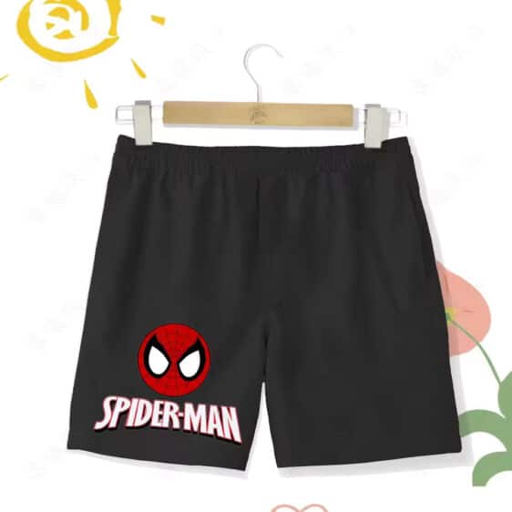 Spider-Man Minimalist Cartoon Head Logo Shorts for Children