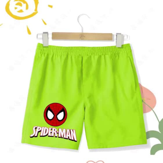 Spider-Man Minimalist Cartoon Head Logo Shorts for Children