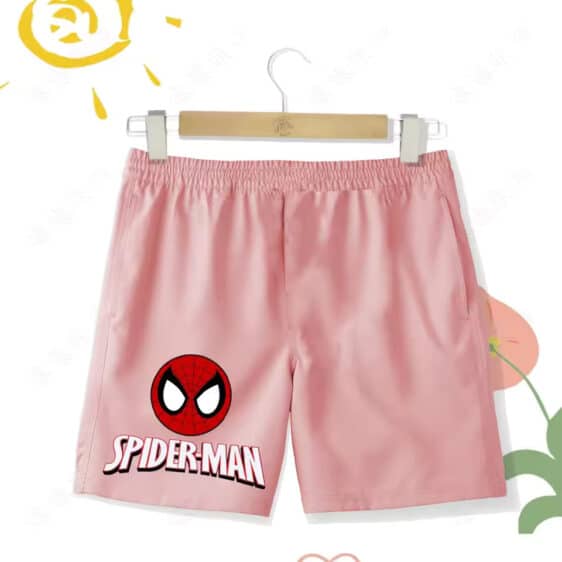 Spider-Man Minimalist Cartoon Head Logo Shorts for Children