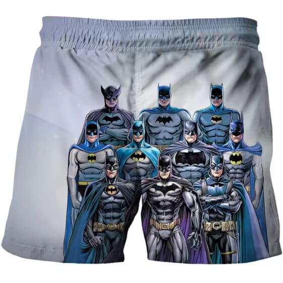 Superhero Batman Evolution Art Gray Graphic Shorts for Kids