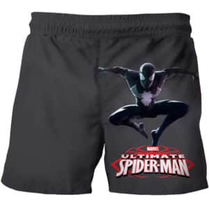 Ultimate Venom Spider-Man Design Black Shorts for Children