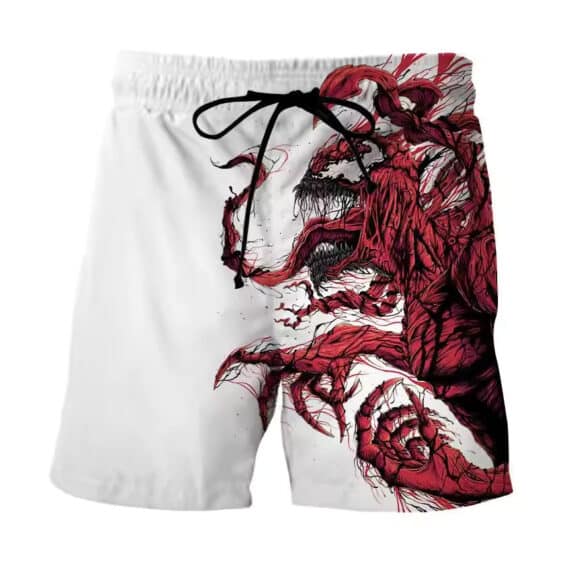 Venom Carnage Chaos Burst Abstract Art White Shorts for Boys