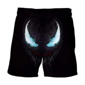 Venom Menacing Glow Face Symbiote Black Shorts for Children