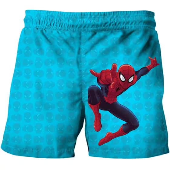 Vibrant Spider-Man Swing Action Blue Children's Shorts