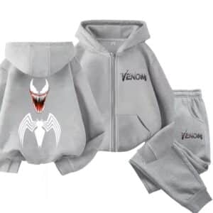 Anti-Hero Marvel Venom Head All-Gray Hoodie Set for Boys