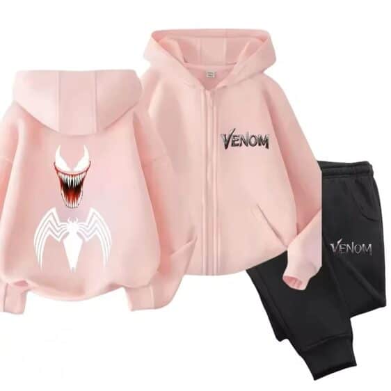 Anti-Hero Marvel Venom Head Pink Black Boys' Hoodie Set