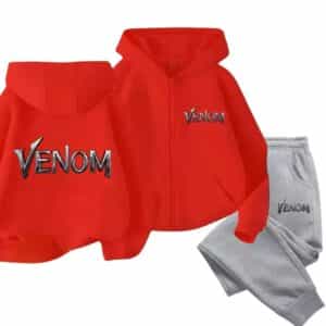 Anti-Hero Marvel Venom Head Red Gray Boys' Hoodie Set