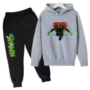 Anti-Hero Spawn Battle Pose Gray Black Kids Hoodie Set