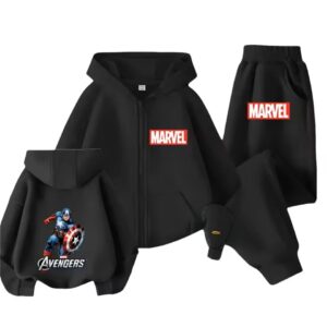 Avengers Captain America All-Black Children's Hoodie Set