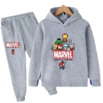 Avengers Marvel Heroes Art All-Gray Hoodie Set for Children