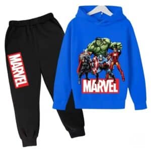 Earth's Mighty Hero Avengers Blue Black Boys' Hoodie Set